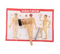 Anneome Handheld Moxa Box Moxa Stick Holder Tool Wooden and Metal with Pusher and Acupuncture Point Chart for Home and Work Beginners and Professionals