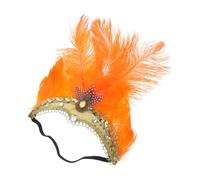Anneome Handmade Orange Hair Band Lightweight Carnival Headpiece Party Headwear for Accessory for Prom Pageant Masquerade and Festival Events