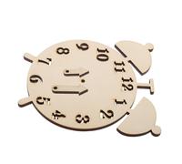 Anneome Handmade Wooden Clock Making Parts DIY Preschool Math for Early Learning Paint-Friendly Smooth Surface Creative Graffiti Brain-Boosting Fine Motor Skills Busy Board Replacement