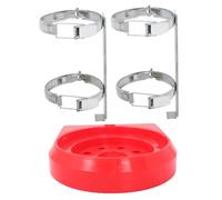 Anneome Heavy Duty Fire Extinguisher Bracket Metal Mount Holder with Plastic Base for Wall Vehicle Use Secure Fire Extinguisher Support Rack for Home Car Truck Office Installation