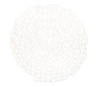 Anneome Heavy Duty Plastic Safety Chain Barrier Link White Warning Chain for Crowd Control Traffic Partition Indoor Outdoor Use Lightweight and Easily Cut