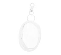 Anneome High Transparency Clear Figure Display Bag PVC Pouch with Keychain Portable Collectible Doll Case for Students and Mini Figures the Go