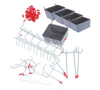 Anneome Hole Board Hook Set Peg Board Tool Organization Tool Holder Wall Mount Garage Wall Hooks Accessories Plastic