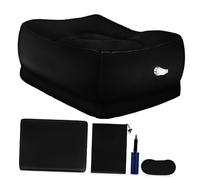 Anneome Inflatable Footstool Pillow for Plane Travel Leg Elevating Pillow Air Pump Storage Bag Comfortable Airplane Foot Rest