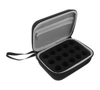 Anneome Insulin Storage Organizer 15-Compartment 10Ml Vial Holder Case Black Diabetic Travel Cooler Box for Refrigerator and On-The-Go