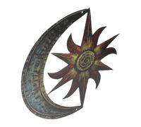 Anneome Iron Craft Moon and Star Desktop Decor Handmade Metal Ornament for Home Living Office and Holiday Decoration with Unique Celestial Design