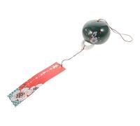 Anneome Japanese Ceramic Wind Chime Hanging Decor, Cherry Blossom Patio Wind Bell for Garden Balcony, Vintage Outdoor Yard Pendant with Four Seasons Floral Design