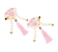 Anneome Japanese Flower Fan Shaped Tassel Hairpin Elegant Kimono Hair Ornament for Women Comfortable Lightweight Design for Photography and Special Occasions