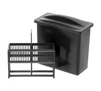 Anneome Laboratory Slide Staining Tank Plastic Holder with Capacity Chemical Resistant Microscope Slide Storage Rack for Educational and Research Labs Compact Design for Organized Sample