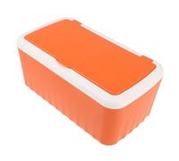 Anneome Large Orange Wet Tissue Dispenser Box with Dustproof Lid Portable Wipe Storage Container for Home and Outdoor Use Reusable Paper Tissue Holder with Easy-access Design