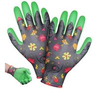 Anneome Latex Gardening Gloves for Men and Youth Work Mittens with Puncture-resistant Material Comfortable Ergonomic Fit for Planting Digging Cleaning Stylish Pattern