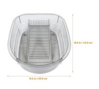 Anneome Laundry Basin with Washboard Plastic Wash Tub for Hand Washing Clothes and Household Laundry, Gray Washbasin Suitable for Dormitory and Newborn Care