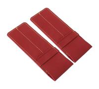 Anneome Leather Pen Holder Ballpoint Pen Sleeve for Nurses with Retaining Strap for Hospital Use Dark Red 2Pcs