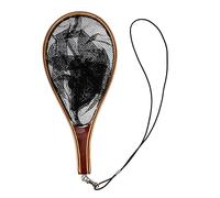 Anneome Lightweight Portable Fly Fishing Net with Bamboo Handle Rustproof Fine Mesh Fish Catcher for Aquarium Stream and Outdoor Use Space Saving Compact Design for Fish Shrimp Storage