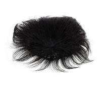 Anneome Male Bald Patch Hairpiece Natural Black Seamless Machine Woven Replacement Topper for Men with Breathable Rose Mesh Realistic Human Hair Design