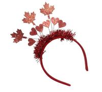 Anneome Maple Leaf Headwear Felt Hairband Lovely Heart Shaped Hoop for Canada Day Festival Party Accessories Lightweight Felt Cloth Hairbands for Women Family Gatherings and Holiday