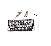Anneome Metal Electric Guitar Bridge Saddle 78mm T-style 6-string Chrome Fixed Bridge Replacement for Electric Guitar Parts