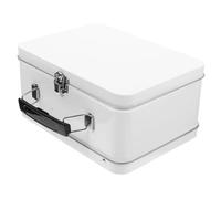 Anneome Metal Lock Jar Tinplate Storage Case Desk Organizer for Jewelry Container Handle Lockable Box for Sundries Organizer