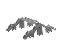 Anneome Miniature Train Footbridge Model DIY Kit Compact Simulation Bridge with Accessories for Sand Table and Railway Layout Easy Assembly and Scenery Ornament