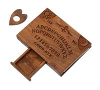 Anneome Miniature Wooden Spirit Board with Functional Tray for Halloween Party Supplies and Witch Decor Compact Easy to Carry Talking Board for Dollhouse
