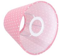 Anneome Modern Cloth Lampshade Pink Polka Dot, 16Cm Diameter Base, Compact Fabric Light Cover for Table, Floor and Wall Lamps, Designed for Home and Workspace Lighting