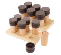 Anneome Montessori Wooden Sensory Training for Smell Recognition Educational Tool Preschool Learning Aid Birthday Christmas Gift