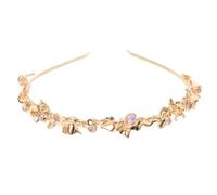 Anneome Moonstone Gold Metal Headband with Rhinestones, Decorative Bride Hair Accessory for Wedding and Party, Shiny Headdress for and Bridesmaid Hair Decor