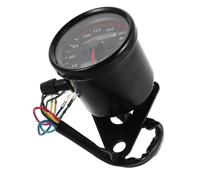 Anneome Motorcycle Speedometer Tachometer Gauge Retro Mechanical Instrument Black Shell Black Dial Universal Mini Motorcycle Instrument for Motorbike Modification