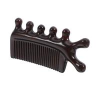 Anneome Multi-Functional Sandalwood Scalp Massage Comb with Five Wide Teeth, Gua Sha Hair Detangler and Head Scratcher for Women and Men, Wooden Relaxation Tool for Scalp and Facial