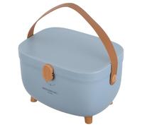 Anneome Multi-Layer Large Capacity Medicine Organizer Box with Handle, Tiered Portable Storage Container for Home Emergency Supplies in Glacier Blue