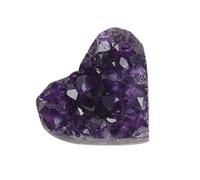 Anneome Natural Amethyst Heart Shaped Crystal Decor 3-5cm Mineral Stone Ornament for Desk Decoration and Home Display