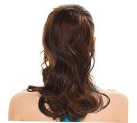 Anneome Natural Invisible Drawstring Ponytail Extension Light Brown Long Curly Synthetic Hairpiece for Women Soft Lightweight Hair Extensions for Added Volume