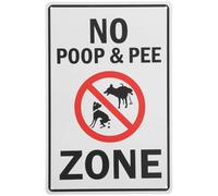 Anneome No Peeing Pooping Sign Outdoor Dog Warning Sign for Parks and Gardens Weatherproof Eye-catching Design for Yards Lawns and Pet Owners