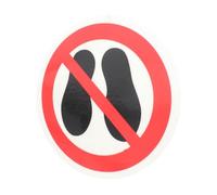 Anneome No Step Here Warning Sticker round Peel Stick Safety Decal Adhesive Warning Sign Label for Industrial and Workplace Safety