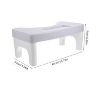 Anneome Non-Slip Toilet Step Stool for Adults Multi-Functional Bathroom Footrest and Squatting Aid PP Plastic Anti-Skid Design for Comfortable Use and Foot Fatigue Relief