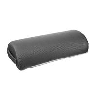 Anneome Office Footrest Pad Half Moon Bolster Semi-Roll Pillow, Black Cotton Polyester, Ergonomic Design, Foot Pillows for Resting Feet at Home