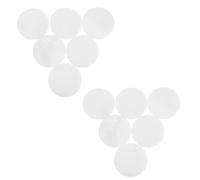 Anneome Painting Rocks for Crafts Projects and Necklace Making 12pcs Round White Flat Smooth Stone Pendants with Hole 1.97 Inch Drilled for Beginners