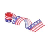 Anneome Patriotic American Independence Day Ribbon Wide Red White Blue Star Printed Craft Ribbon for Party Decorations Gift Wrapping Bow Making and Hair Accessories