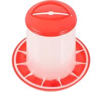 Anneome Plastic Chick Feeder 3kg with Lid Thickened Integrated Poultry Feeder for Chicks, Hanging Reusable Chicken Feed Trough Suitable for Poultry Supplies