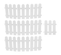 Anneome Plastic Garden Fence White 10 Pieces Round End Edging for Courtyard and Lawn Borders 20X17CM