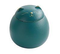 Anneome Portable Ceramic Tea Canister Lid Airtight Food Storage Jar for Tea Leaf Spices Black and Green Suitable for Home Office Restaurant
