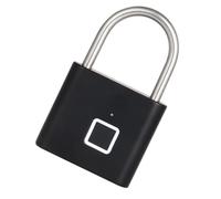 Anneome Portable Fingerprint Padlock Outdoor Aluminum Alloy Smart Electronic Lock for Gym Office Gate and Locker Security Wear-Resistant Accessory