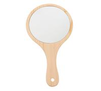 Anneome Portable Handheld Makeup Mirror with Long Wooden Handle High Definition Cosmetic Tool for Travel and Home Use Lightweight Creative Design for Womens Vanity and Dormitory