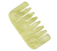 Anneome Portable Jade Gua Sha Comb for Head Acupoint Massage Lightweight Natural Jade Scalp Massage Tool for Women Hair Care and Brain Blood Flow Stimulation