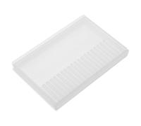 Anneome Portable Nail Drill Bits Storage Box 20 Holes Dustproof Nail Bit Holder Organizer for Manicure Polishing Heads Compact Plastic Case Storage and Travel