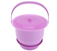 Anneome Portable Plastic Chamber Pot for Kids with Handle and Lid, Easy to Clean Unisex Children's Urinal Toilet, Practical Night Potty for Toddlers with Stylish Design, Purple Random Random Color