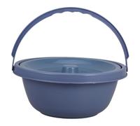 Anneome Portable Plastic Commode Bucket with Lid for Elderly Adults Lightweight Potty Pot with Stable Base and Odor-Sealing Cover Commode Accessory for Bedroom and Travel Use