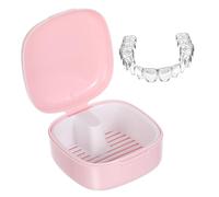 Anneome Portable Retainer Carrier Box with Secure Sealed Lid Orthodontic Storage Case for Braces Mouth Guards Dentures Compact Travel Container for Retainers and Personal Appliances