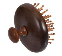 Anneome Portable Small Hair Massage Comb with Ergonomic Handle Smooth Wooden Scalp Massager for Blood Flow Stimulation Suitable for Various Hair Types and Convenient The Go Use