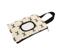 Anneome Portable Wet Wipes Box Stylish Bow Decoration Refillable Wipes Case for Diaper Bag for Travel Stroller Use and Outdoor Activities for Care